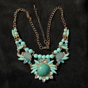 Elegant Turquoise Statement Necklace